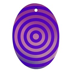 Circle Target Focus Concentric Oval Ornament (two Sides) by Celenk