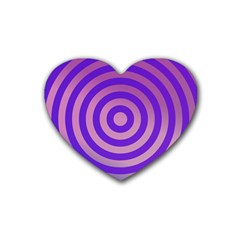 Circle Target Focus Concentric Heart Coaster (4 Pack)  by Celenk