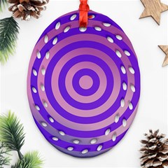 Circle Target Focus Concentric Oval Filigree Ornament (two Sides) by Celenk