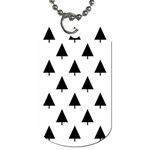 Scrap Background Spruce Christmas Dog Tag (Two Sides) Front