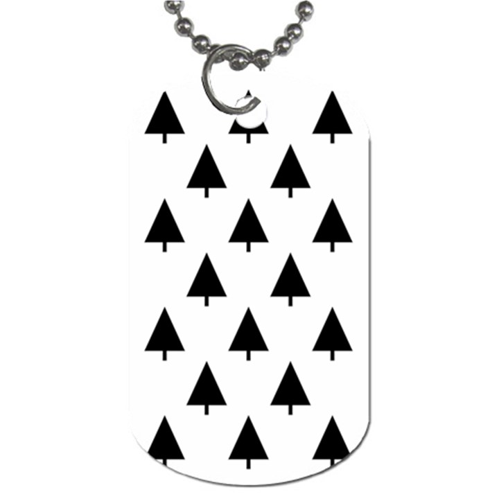 Scrap Background Spruce Christmas Dog Tag (Two Sides)