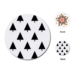 Scrap Background Spruce Christmas Playing Cards (round)  by Celenk