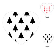 Scrap Background Spruce Christmas Playing Cards (heart)  by Celenk