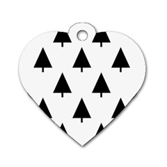 Scrap Background Spruce Christmas Dog Tag Heart (one Side) by Celenk