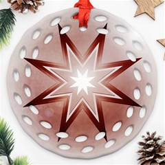 Star Christmas Festival Decoration Ornament (round Filigree) by Celenk