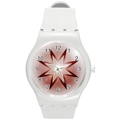 Star Christmas Festival Decoration Round Plastic Sport Watch (m) by Celenk