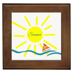 Summer Beach Holiday Holidays Sun Framed Tiles by Celenk