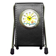 Summer Beach Holiday Holidays Sun Pen Holder Desk Clocks by Celenk