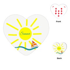 Summer Beach Holiday Holidays Sun Playing Cards (heart)  by Celenk