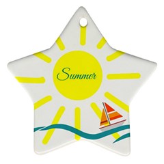 Summer Beach Holiday Holidays Sun Star Ornament (two Sides)