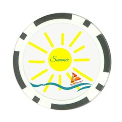 Summer Beach Holiday Holidays Sun Poker Chip Card Guard by Celenk