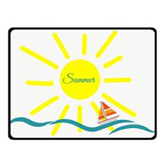 Summer Beach Holiday Holidays Sun Fleece Blanket (small) by Celenk