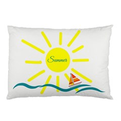 Summer Beach Holiday Holidays Sun Pillow Case (two Sides) by Celenk