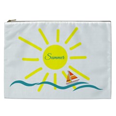 Summer Beach Holiday Holidays Sun Cosmetic Bag (xxl)  by Celenk