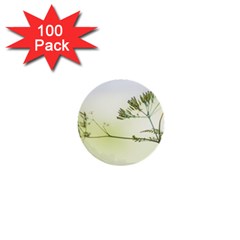 Spring Plant Nature Blue Green 1  Mini Buttons (100 Pack)  by Celenk