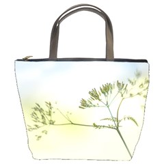 Spring Plant Nature Blue Green Bucket Bags by Celenk