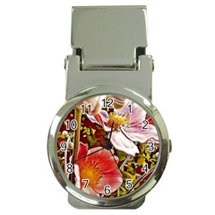 Flower Hostanamone Drawing Plant Money Clip Watches by Celenk