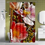 Flower Hostanamone Drawing Plant Shower Curtain 48  x 72  (Small)  Curtain(48  X 72 ) - 42.18 x64.8  Curtain(48  X 72 )