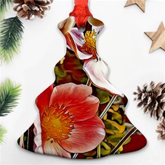 Flower Hostanamone Drawing Plant Christmas Tree Ornament (two Sides) by Celenk