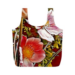 Flower Hostanamone Drawing Plant Full Print Recycle Bags (m)  by Celenk