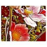 Flower Hostanamone Drawing Plant Double Sided Flano Blanket (Medium)  60 x50  Blanket Front