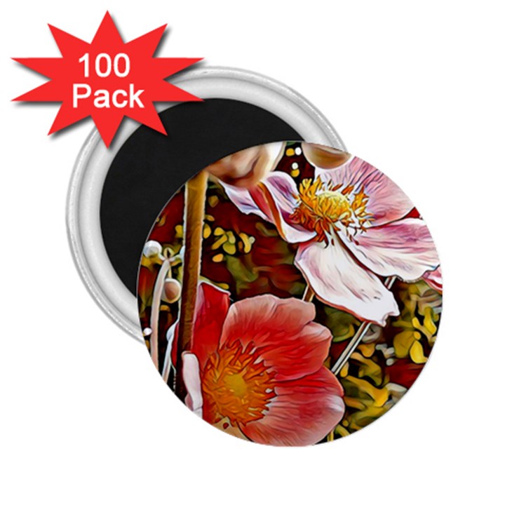 Flower Hostanamone Drawing Plant 2.25  Magnets (100 pack) 