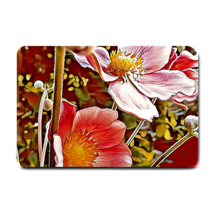 Flower Hostanamone Drawing Plant Small Doormat 