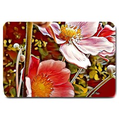 Flower Hostanamone Drawing Plant Large Doormat  by Celenk