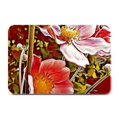 Flower Hostanamone Drawing Plant Plate Mats by Celenk