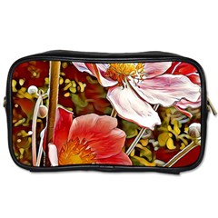 Flower Hostanamone Drawing Plant Toiletries Bags 2-side by Celenk