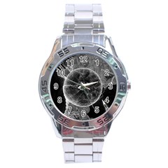 Space Universe Earth Rocket Stainless Steel Analogue Watch by Celenk