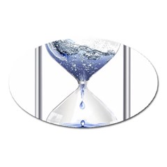 Time Water Movement Drop Of Water Oval Magnet by Celenk