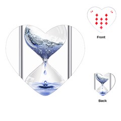 Time Water Movement Drop Of Water Playing Cards (heart)  by Celenk