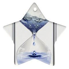 Time Water Movement Drop Of Water Star Ornament (two Sides)