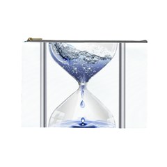 Time Water Movement Drop Of Water Cosmetic Bag (large)  by Celenk