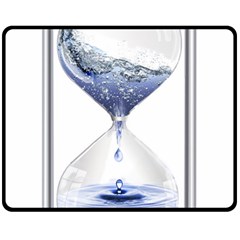 Time Water Movement Drop Of Water Fleece Blanket (medium)  by Celenk