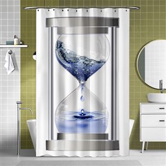 Time Water Movement Drop Of Water Shower Curtain 48  X 72  (small)  by Celenk