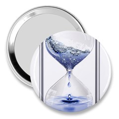 Time Water Movement Drop Of Water 3  Handbag Mirrors by Celenk