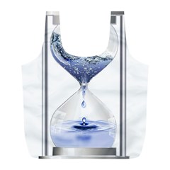 Time Water Movement Drop Of Water Full Print Recycle Bags (l)  by Celenk