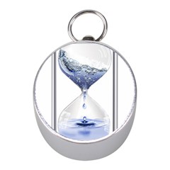 Time Water Movement Drop Of Water Mini Silver Compasses by Celenk