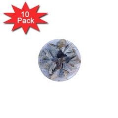 Winter Frost Ice Sheet Leaves 1  Mini Magnet (10 Pack)  by Celenk