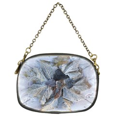 Winter Frost Ice Sheet Leaves Chain Purses (one Side)  by Celenk