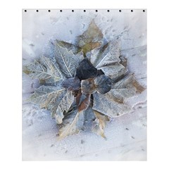 Winter Frost Ice Sheet Leaves Shower Curtain 60  X 72  (medium)  by Celenk