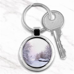 Winter Snow Ice Freezing Frozen Key Chains (round)  by Celenk