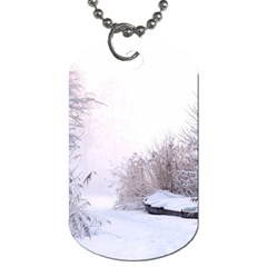 Winter Snow Ice Freezing Frozen Dog Tag (one Side) by Celenk