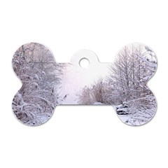 Winter Snow Ice Freezing Frozen Dog Tag Bone (two Sides) by Celenk