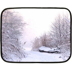 Winter Snow Ice Freezing Frozen Fleece Blanket (mini) by Celenk