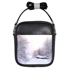 Winter Snow Ice Freezing Frozen Girls Sling Bags by Celenk