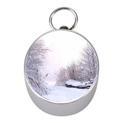 Winter Snow Ice Freezing Frozen Mini Silver Compasses by Celenk