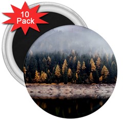 Trees Plants Nature Forests Lake 3  Magnets (10 Pack)  by Celenk